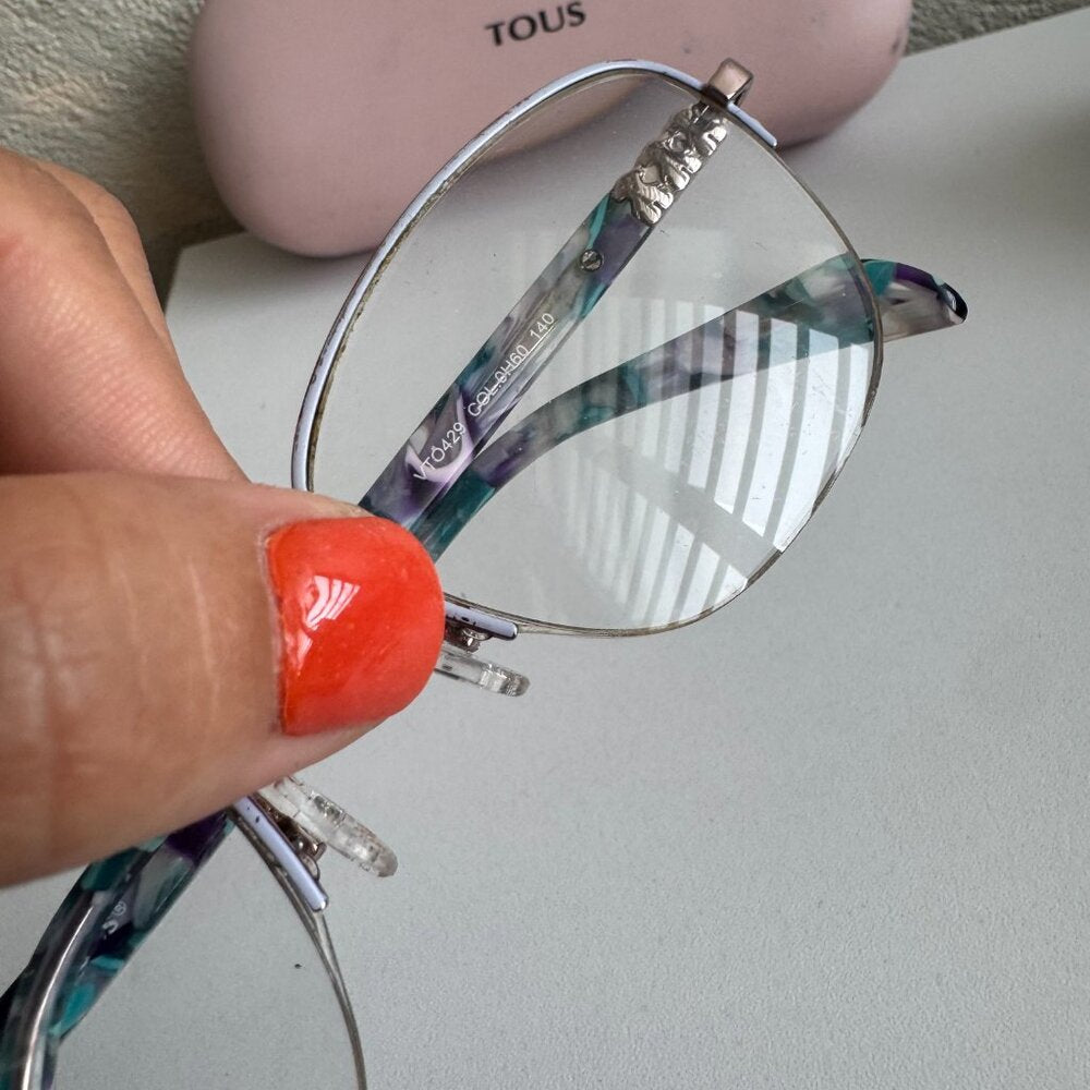 Tous Optical Frames Silver & Marble Arms