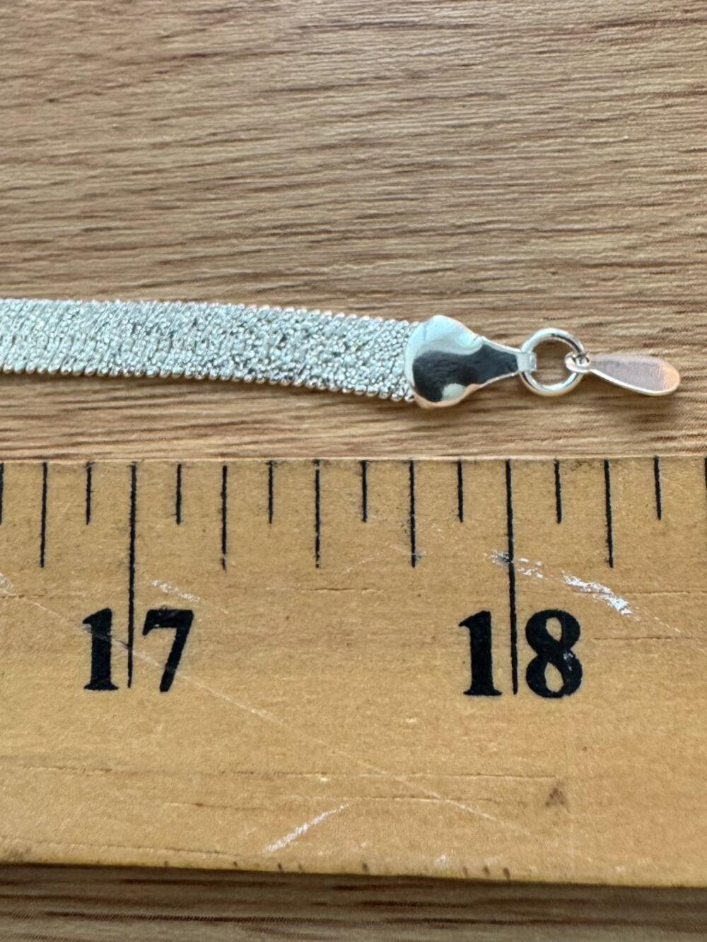 925 Sterling Silver Diamond Cut Mesh Chain Necklace Sparkle Snake Chain