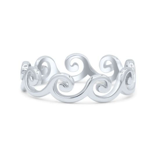 Wave Band Ring