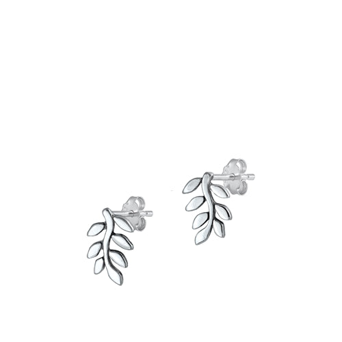 925 Sterling  Silver Branch Leaves Earrings