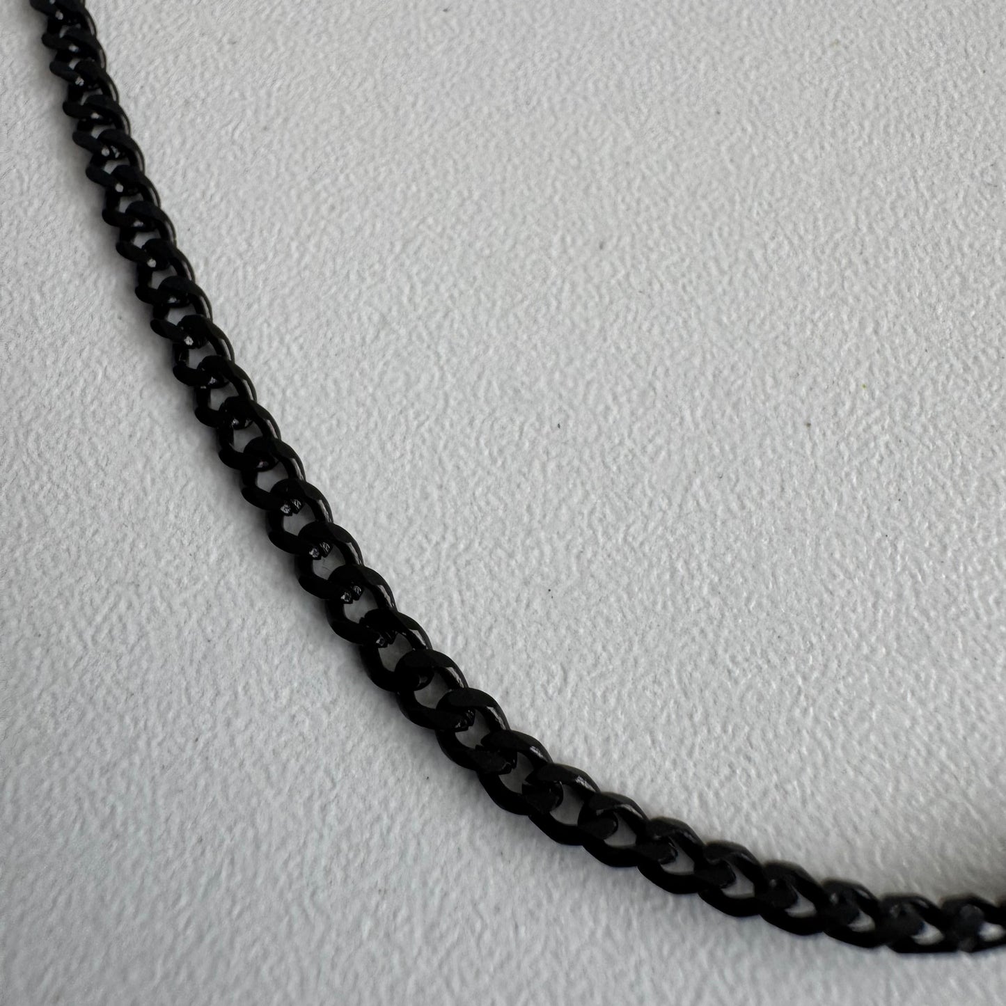 Black Stainless Steel Cuban Link Chain Necklace