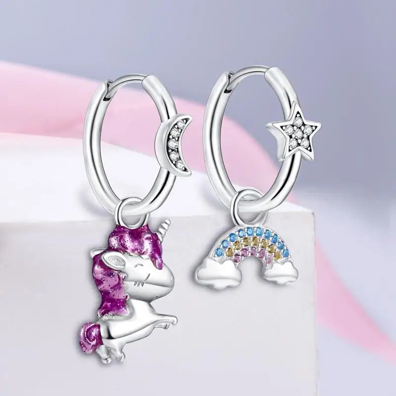 925 Sterling silver Unicorn Earrings