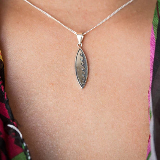 925 sterling silver Surfboard pendant