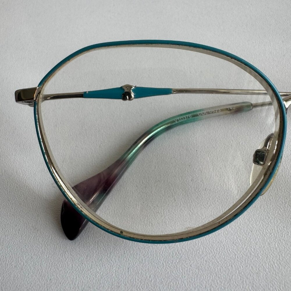 Tous Cat Eye Optical Frames Teal & Marble Arms – Designer Eyewear