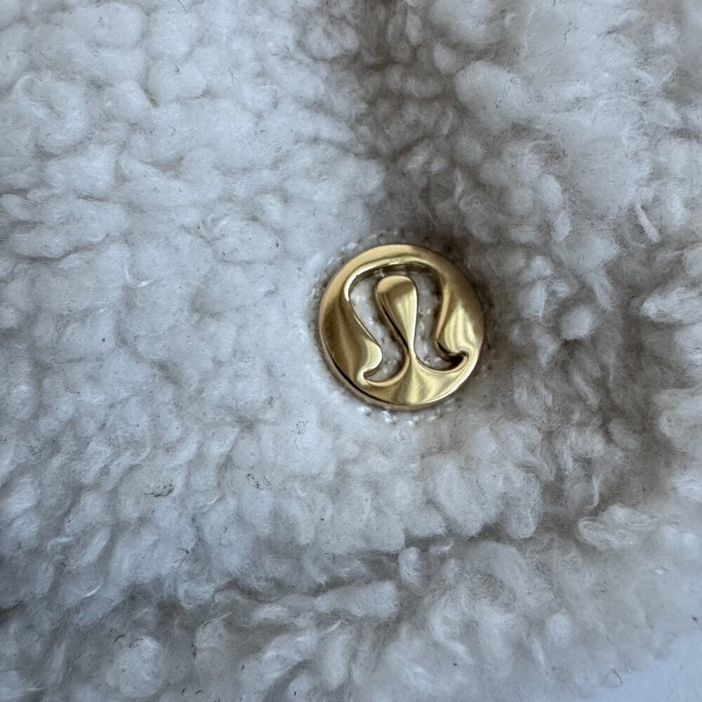 Lululemon White Fleece Belt Bag Sherpa Crossbody