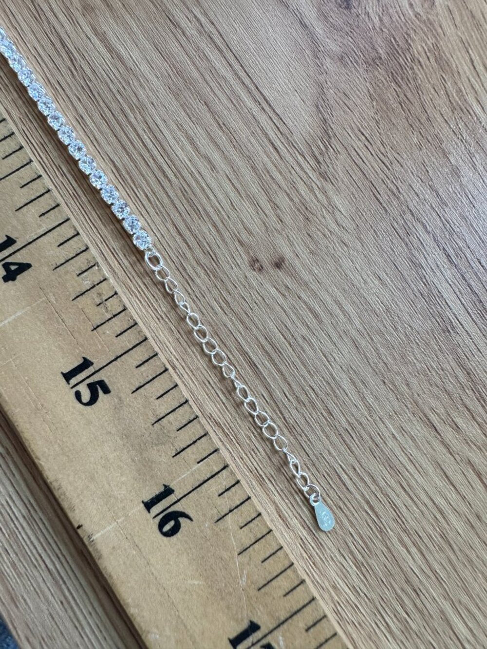 925 Sterling Silver Tennis Necklace CZ Diamond Chain Adjustable Sparkle
