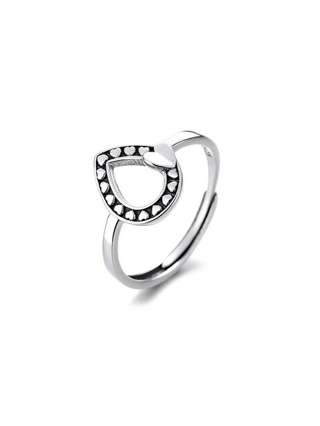 925 Sterling Silver Drop ring