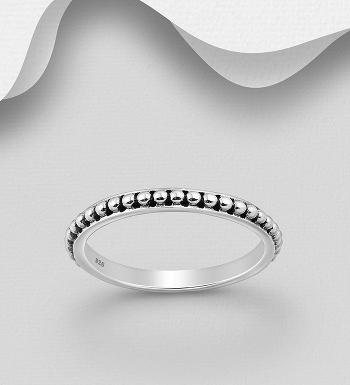 Sterling Silver Ball Band Ring